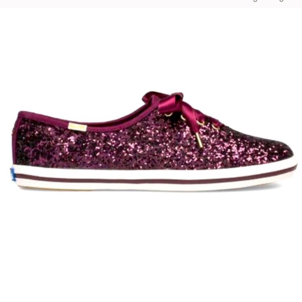 Maroon Glitter Kate Spade Keds